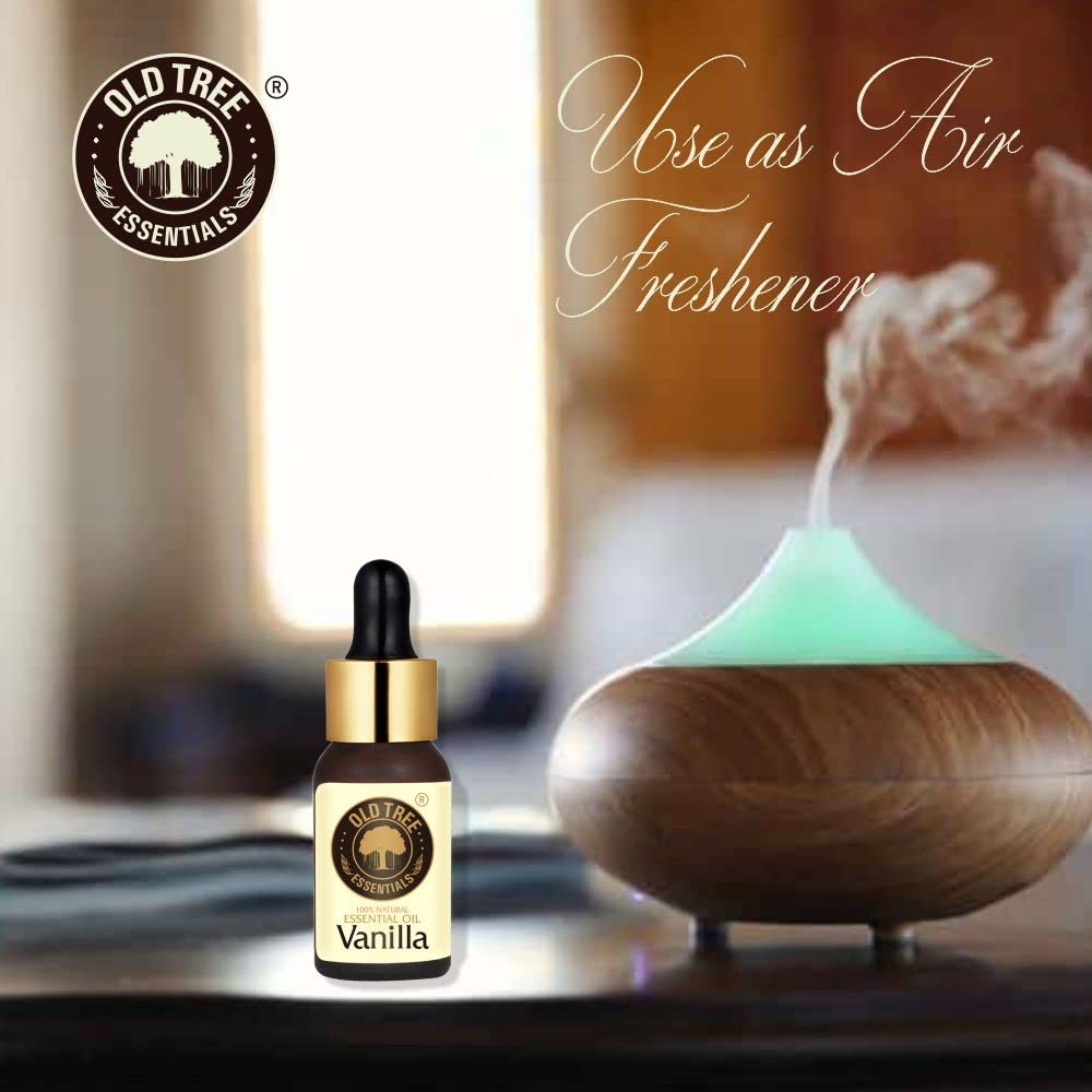 Old Tree Vanilla Essential Oil for Home Fragrance (30ml) - Essential Oil for Skin, Face, Hair, Diffuser, Candle Making - Pure Vanilla Scent Oil with Dropper for Aromatherapy & Relaxation