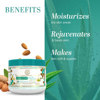 Khadi Natural Nourishing Skin Cream|Richness of almond oil| Deeply moisturises skin| Cream that heals irritated skin|Suitable for all skin types| 200 g