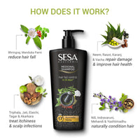 Sesa Ayurvedic Medicinal Shampoo & Conditioner - Hairfall Control & Anti-Dandruff - Infused with 17 Ayurvedic Herbs - Smooth & Shiny Hair - Men & Women