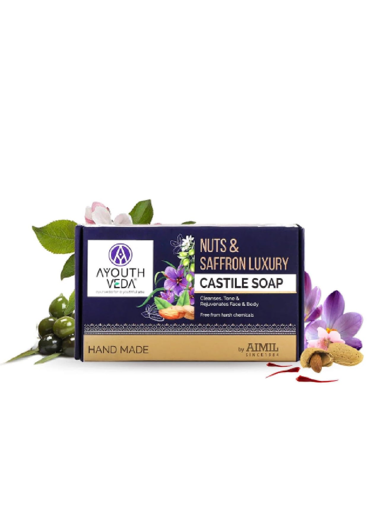 Ayouthveda Nuts & Saffron Luxury Castile Soap