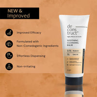 Deconstruct Soothing Makeup Cleansing Balm|Contains 0.1% Bisabolol&1% Oats Oil|Gentle Makeup Remover|For Normal,Dry,Combination Skin|Removes Excess Oil&Dirt,Detoxifies&Clear Pores|For Men&Women|50G