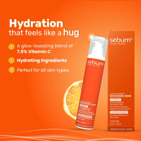 SEBUM Ultra Hydrant Moisturising Cream | 7.5% Vitamin C + Blueberry, Mulberry, Raspberry Extract & Argan Oil | Brightening & Radiance Boost for Uneven Skin Tone, Dull Skin, Hyperpigmentation | Vegan & Paraben-Free | Dermatologically Tested