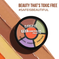 INSIGHT Cosmetics Glossy Pro Concealer Full Palette-Concealer|Conceal |Correct |Contour |Waterproof |Crease Resistance |Long Lasting |Oil Control (CR105-Concealer) (Pack Of 4)
