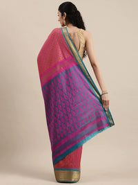 Pandadi Saree Women's  Cotton Silk Saree With Blouse Piece