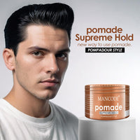 Mancode Hair Styling Pomade Wax for Men- 100ml | Supreme Hold, Glossy Finish, Non-Greasy, Water-Based Formula | 24-Hour Flexible Hold | Strong & Long-Lasting | All Hair Types