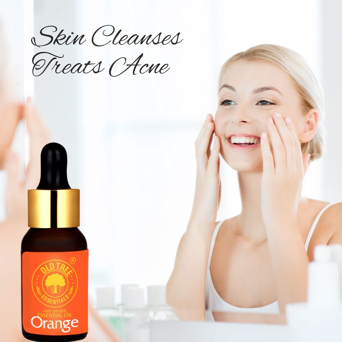 Old Tree Orange Essential Oil (15ml) - for Skin, Hair Care, Home Fragrance, Candle Making and Aromatherapy - Pure and Natural, Undiluted Perfume Oil with Glass Dropper