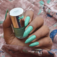 Debelle Gel Nail Polish French Hydrangea (Midtone Green Nail Paint)|Non Uv - Gel Glossy Finish |Chip Resistant | Seaweed Enriched Formula| Long Lasting|Cruelty And Toxic Free| 8Ml