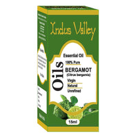Indus Valley 100% Pure Natural & Organic, Undiluted Bergamot Essential Oil & Glass Dropper for Skin, Hair Care -15ml