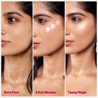 Typsy Beauty | Silk Cushion Liquid Highlighter Wand - Diamond Fizz - Champagne toned | Cushion Tip Applicator | Formulated in Italy | Lightweight & Buildable | Luminous Glow | Easy to Use | 15ml