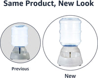 Basics Gravity Pet Waterer for Cat, Dog, Small, 1 Gallons Capacity, Gray