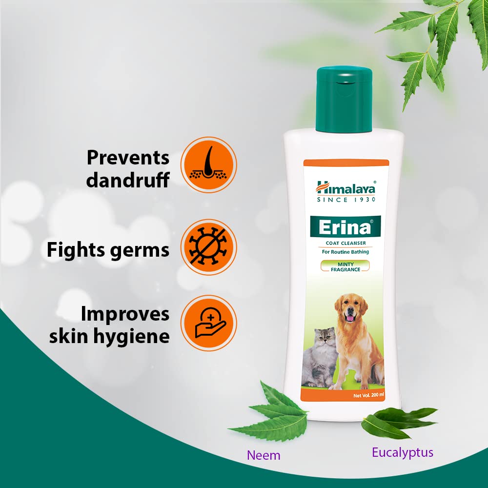 Himalaya Erina-EP Tick and Flea Control Shampoo, 200 ml & Scavon Spray, 100 ml