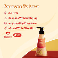 Plum BodyLovin' Caramel Popcorn Body Wash | SLS-Free Body Wash For Women | Long Lasting Warm Caramel Fragrance | Aloe-Infused Nourishing Body Cleanser For Soft & Smooth Skin (240 ml)