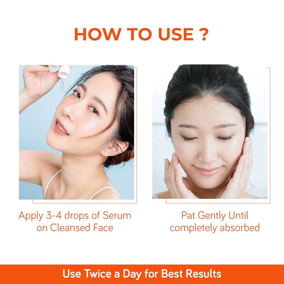 Moody Vitamin C Face Serum for Glowing Skin, Brightening & Hydrating | Mandarin Orange & Hyaluronic Acid | Vegan & Cruelty Free | Radiant and Supple Skin | Reduces Dark Spots and Pigmentation, 20ml