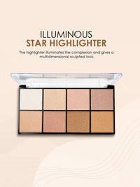 Shryoan Long Lasting Velvete Matte Lipstick with Highlighter Palette Makeup Combo For Girls & Women