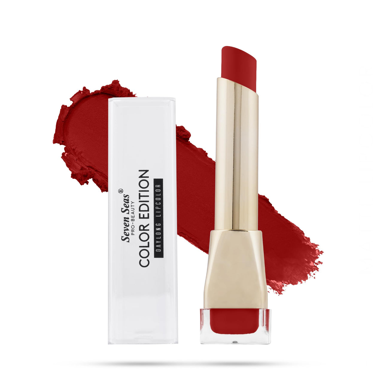 Seven Seas Color Edition Matte Lipstick | Highly Pigmented | Long Lasting | Waterproof | Smudgeproof | Single Coat Application | Lipstick for Women (317, 3.5G)