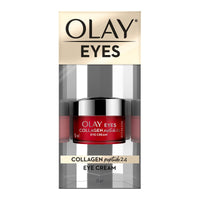 olay eye cream | Reduces Dark Circle, Wrinkles and Puffiness | With Peptides and Niacinamide | Normal, Oily, Dry & Combination Skin l Paraben & Sulphate free | 15ml (Collagen Peptide 24)
