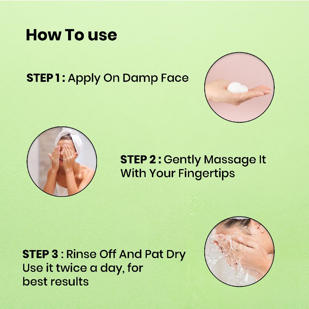 SPRING H2O Green Tea Face Wash | Deep Cleansing & Acne Control with Hydrating Formula | Refreshing Gel Cleanser for All Skin Types 100ml | Pack of 2