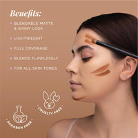 Aflairza Soft Glam Base (8 Shades) Face Makeup Palette - Creamy Highly Blendable Matte Long Lasting & Lightweight, Perfect to create Flawless Base- Includes Foundation Concealer & Contour