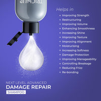 Trichup Pro Damage Repair Shampoo for Dry Frizzy Hair 300 ml, Instant Dual Action Rebonding, Smoothing, Improves Texture, Nourishes Dry Hair, Controls Frizz For Men & Women (300ml),