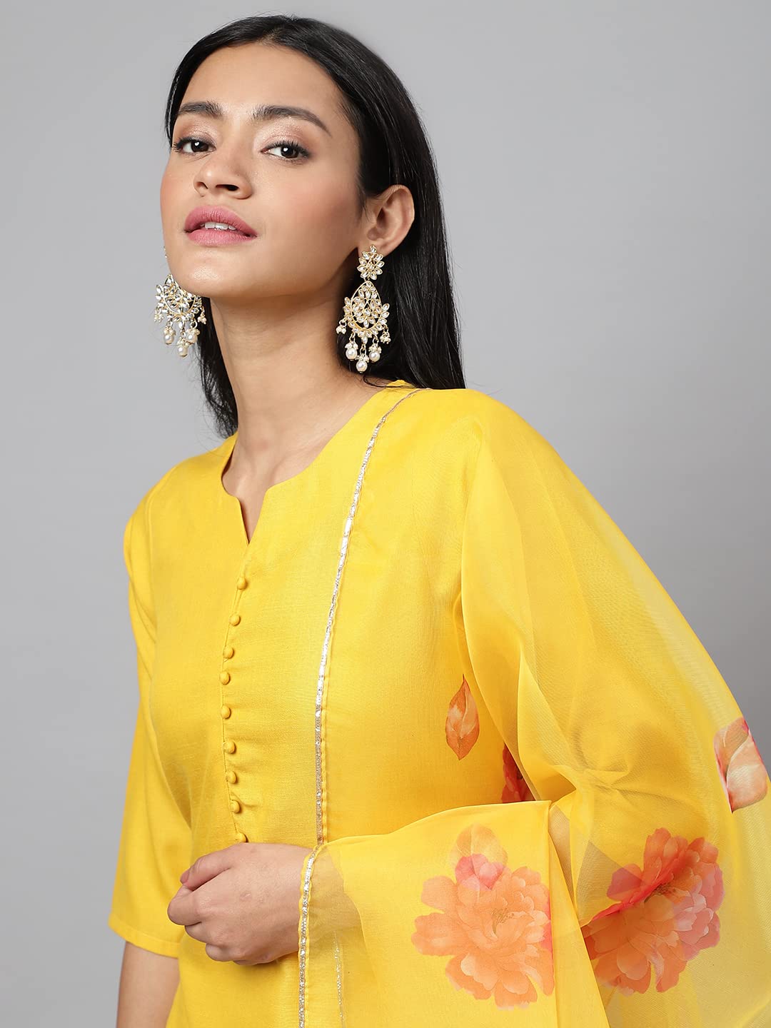 RATAN Straight Salwar Suit Kurta Palazzo Set with Printed Dupatta for Women