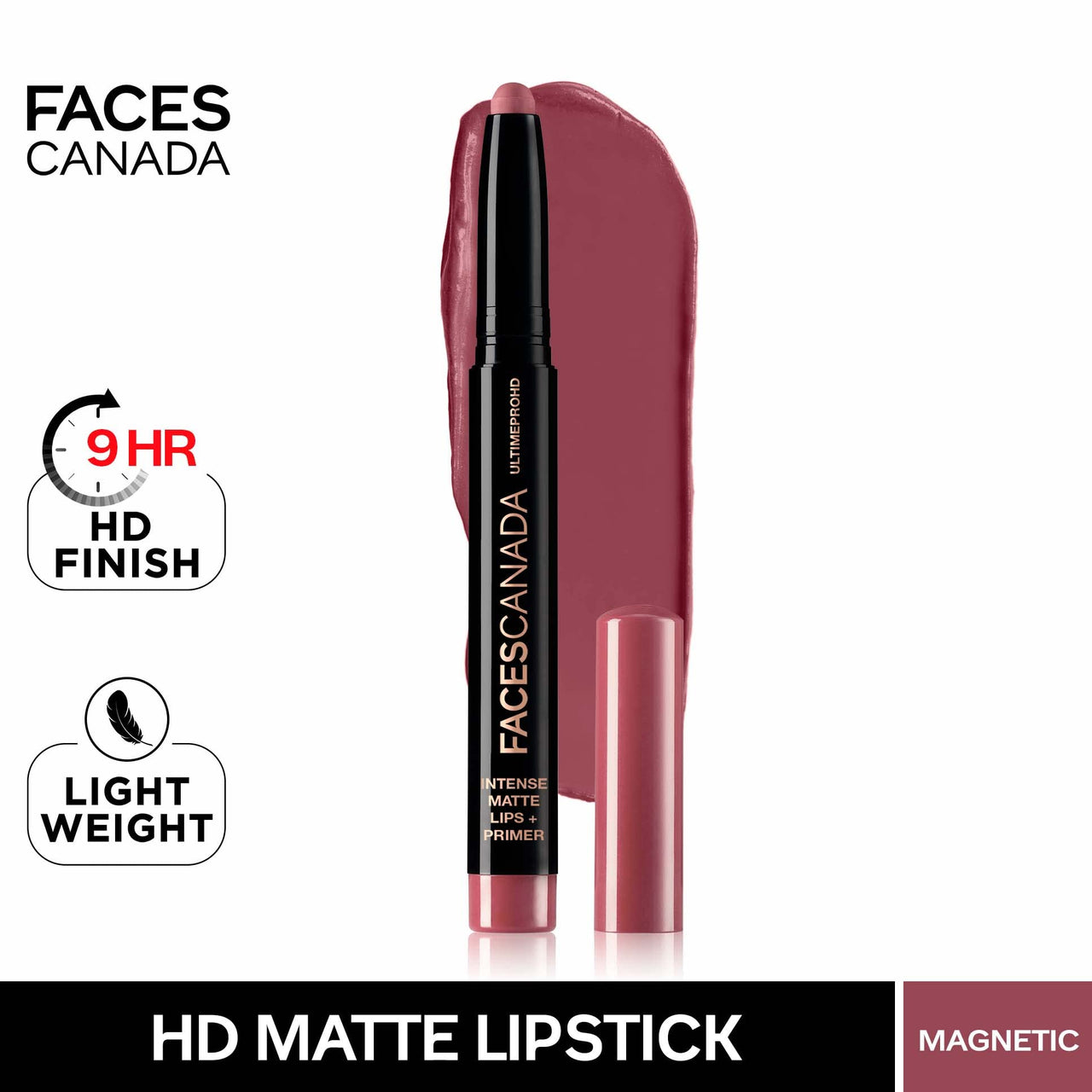 FACESCANADA Ultime Pro HD Intense Matte Lips + Primer - Magnetic 02, 1.4G | 9Hr Long Stay & Ultime Pro HD Intense Matte Lips + Primer - Tea Rose 10, 1.4G | 9Hr Long Stay