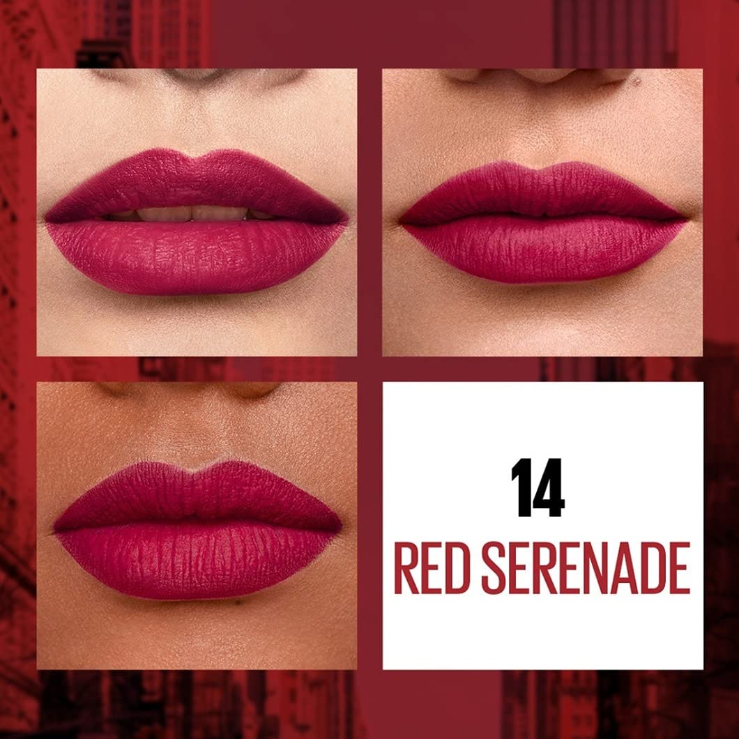 Maybelline New York Sensational Liquid Matte Lipstick 11, Made Easy + FREE Red Serenade Lipstick