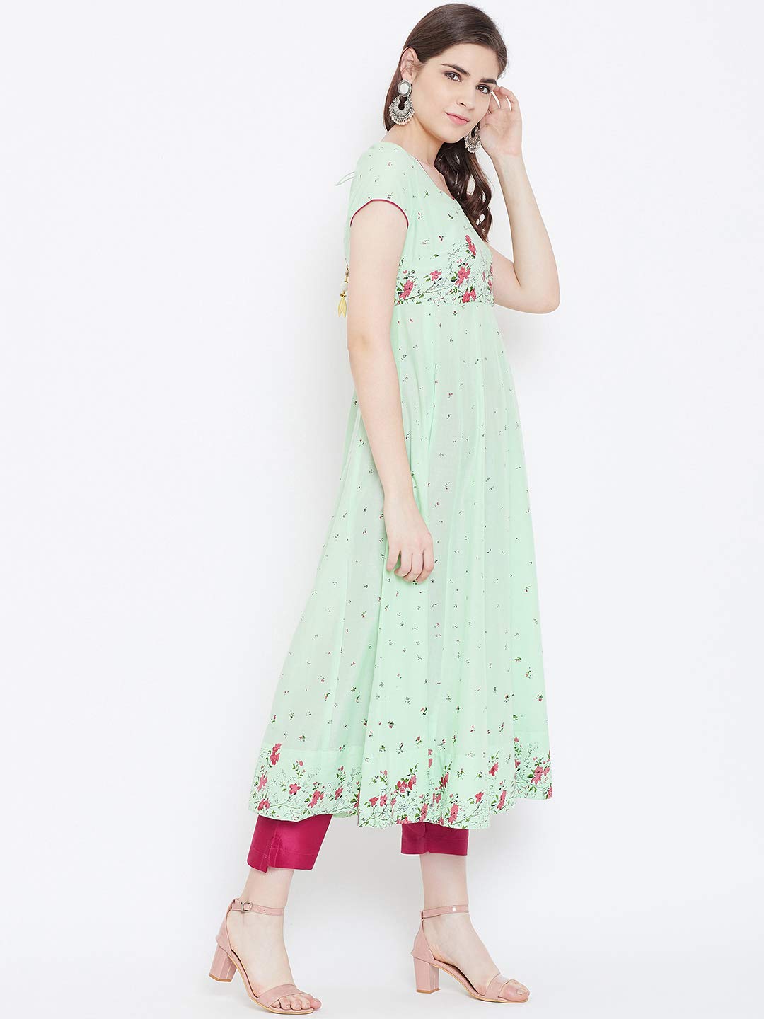 Poshak Hub Women's  Cotton Anarkali Kurta