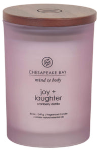 Chesapeake Bay Candle Scented Candle, Joy + Laughter (Cranberry Dahlia), Medium, Home Dcor