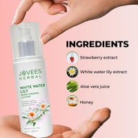 Jovees Herbal White Water Lily Moisturizing Lotion For Flawless Skin | Face Moisturiser For Everyday Use for Normal to Dry Skin | Lightweight, Non-Sticky, Optimum Moisturization- 200ML