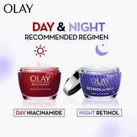 Olay Retinol24 Max Night Cream l Visibly Reduces Fine Lines in 7 Nights | Max Repair, Max Hydration l No Redness or Irritation | Fragrance Free l Normal, Oily, Dry and Combination Skin l 50g