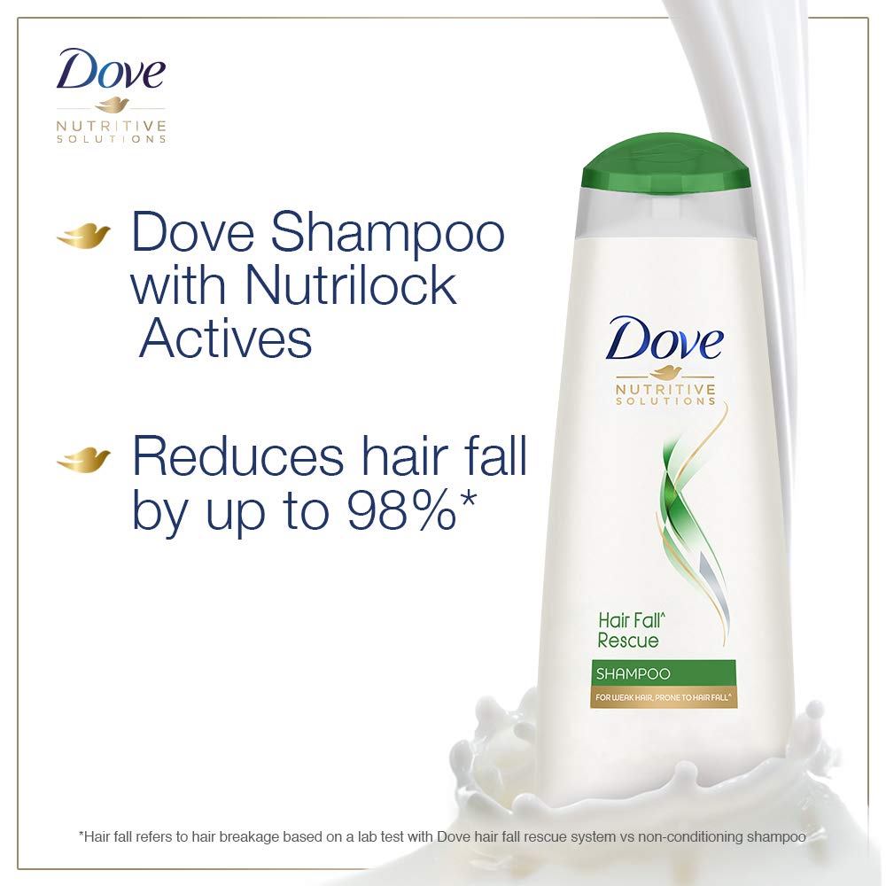 Dove Daily Shine Shampoo For Dull Hair, 180 ml & Dove Hair fall Rescue Shampoo, 180 ml
