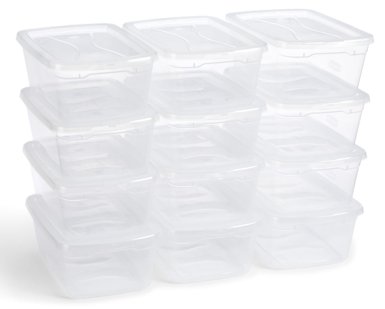 Rubbermaid Cleverstore Under the Bed 70 Qt Wheeled 2-Pack, Clear Storage Bins with Latching Lids, Stackable, BPA-Free, Made in USA Under the Bed - 2 Pack