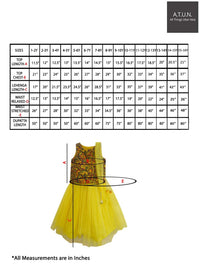 A.T.U.N Girls Lehenga Choli Multi-Turquoise