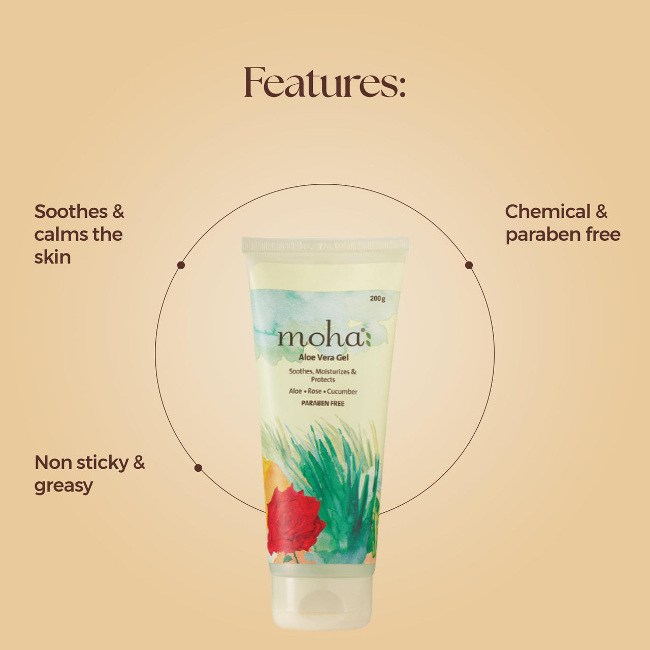 moha: Aloe vera Gel 200g Enriched With Moisturizing Lotion 100 Ml Combo | This Combo Deeply Moisturises the Skin | For Women & Men (Combo of 2) (200gm+100ml)