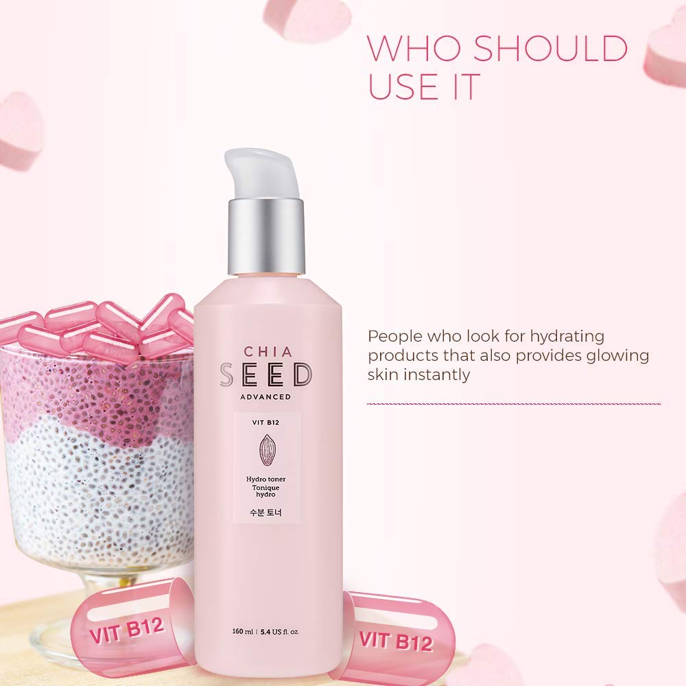 The Face Shop Chia Seed Hydro Toner, Pack Of 160 Ml, Liquid