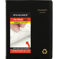 AT-A-GLANCE Planner 2024-2025 Academic, Weekly & Monthly, Quarter-Hourly Appointment Book, 8-1/4