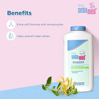 SebaMed Baby Body Lotion, For All Skin Types, 400 ml & Baby Powder with Honeysuckle 200g