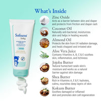 Softsens Baby Natural Diaper Rash Cream, Enriched With Aloe Vera Juice and Shea Butter 50 g (Pack of 2)