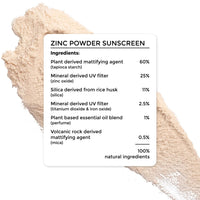 Brillare Zinc Powder Sunscreen SPF50 - Broad Spectrum Protection, Sweat Resistant Powder, Invisible Finish, Non-Greasy Formula - Skin-friendly Mineral Sunscreen for Daily Use