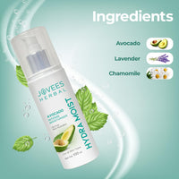 JOVEES Herbal Hydra Intense Moisturiser For Glowing & Hydrating Skin With Avocado And Chamomile Extract | Lightweight And Non Greasy Lotion | For All Skin Types- 100ml