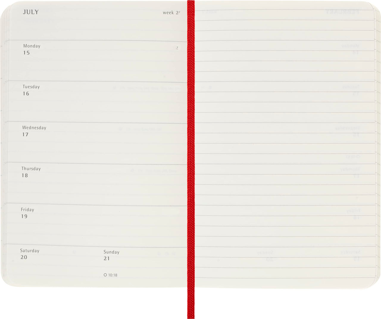 Moleskine Classic 18 Month 2023-2024 Weekly Planner, Soft Cover, Pocket (3.5" x 5.5"), Scarlet Red
