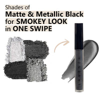 Lavenza Liquid Metallic Eyeshadow |Smokey Eyes in One Swipe| Vegan, Long-Lasting, Crease Proof, Smudge Proof |Smokey Grey Colour Pop | Silicone Free, Talc Free 3.5 Ml