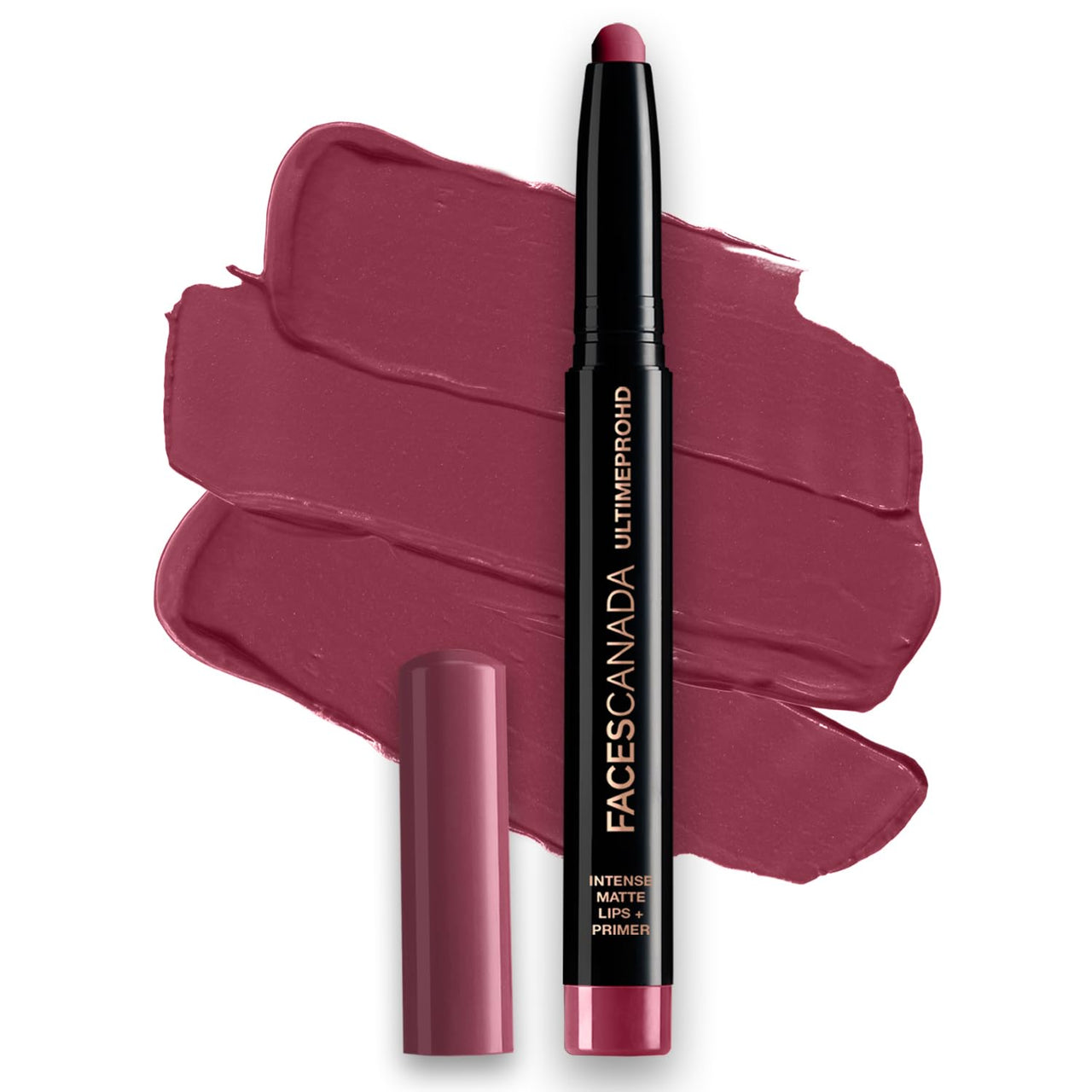 FACESCANADA Comfy Matte Creme Lipstick - On The Move 05, 4.2G | 8Hr Long Stay & Faces Canada Ultime Pro Hd Intense Matte Lipstick + Primer - Wine Shot (Plum), 1.4G | 9Hr Long Stay
