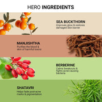 Sereko Skin Clearing Syrup | Sea Buckthorn,Manjishtha,Shatavri & Berberine + 12 Purifying Actives | Blood Purifier,Acne & Pimple Control | Enhances Skin Glow | Mixed Berry Flavour- 200 ML Pack of 1