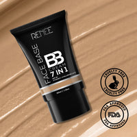 RENEE Face Base BB Cream 7 in 1 with SPF 30 PA+++, Enriched with Hyaluronic Acid, Vitamin C, Hydrates, Nourishes & Smoothens Skin Texture, Hazelnut 30ml