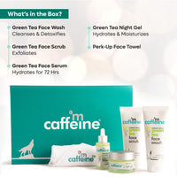 mcaffeine Green Tea Skin Care Gift Kit With Vitamin C|Face Care Gift Kit Set For Skin Glow - For Men & Women|100% Natural|Pack Of 4|Gift Kit With Pure Coffee