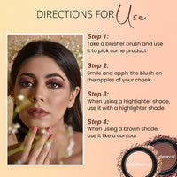 Coloressence Satin Smooth Blush | Natural Highlighted Look | Highly Pigmented | Satin Finish|Golden Peach-5gm