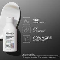 Redken Acidic Bonding Concentrate Conditioner With Citric Acid, 300 ml | Professional Bond Repair Conditioner For Dry, Damaged, Coloured and Frizzy Hair | For Men & Women