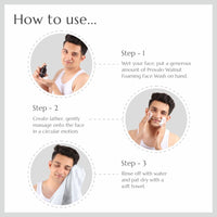 Provalo Men Walnut Foaming Face Wash For Acne And Pimples - 100ML | Skin Brightening and Glowing Skin With Walnut and Salicylic Acid (1%) | Face Wash For Men | For Oily, Acne Prone & Dry Skin