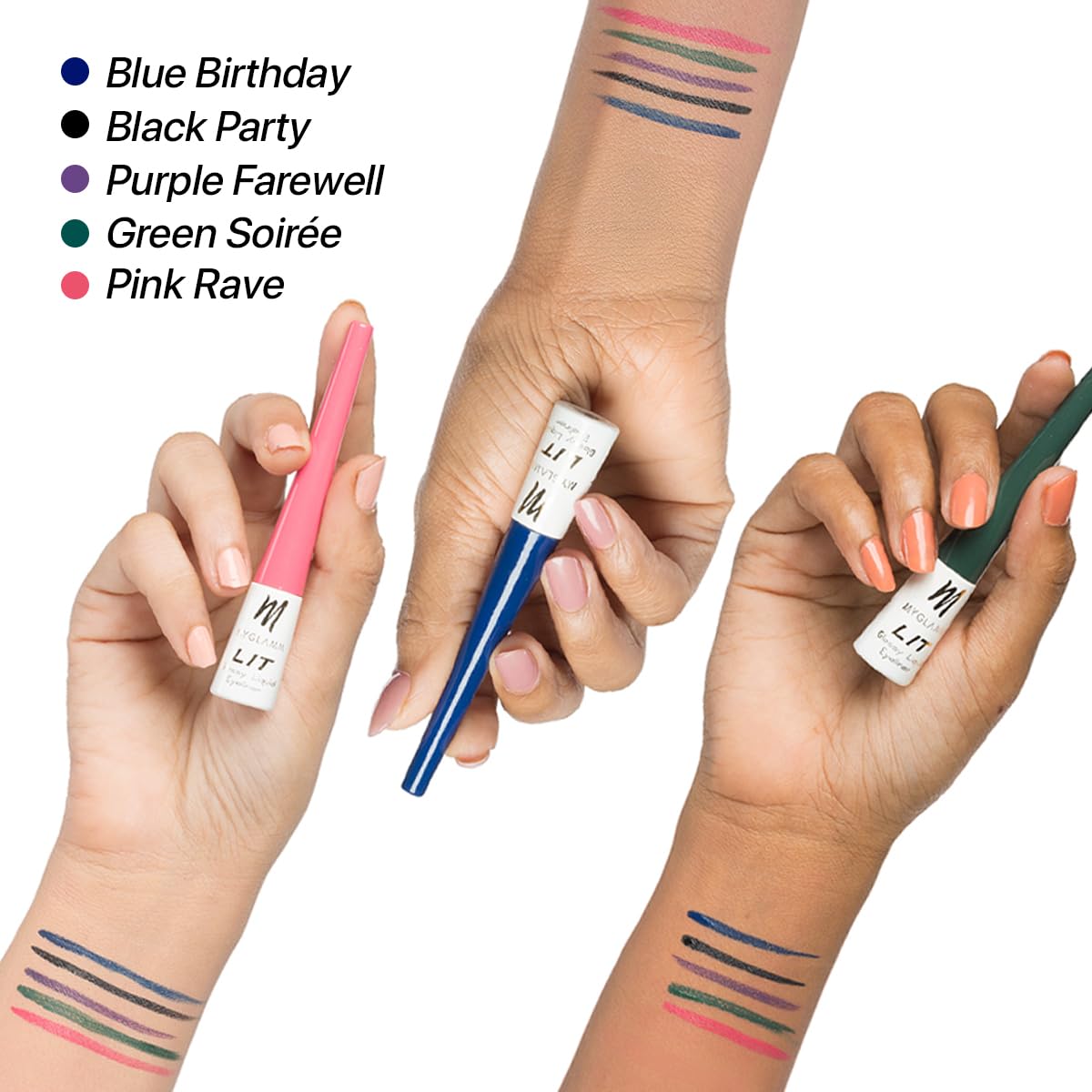 MyGlamm LIT Glossy Liquid Eyeliner-Blue Birthday-3.5ml